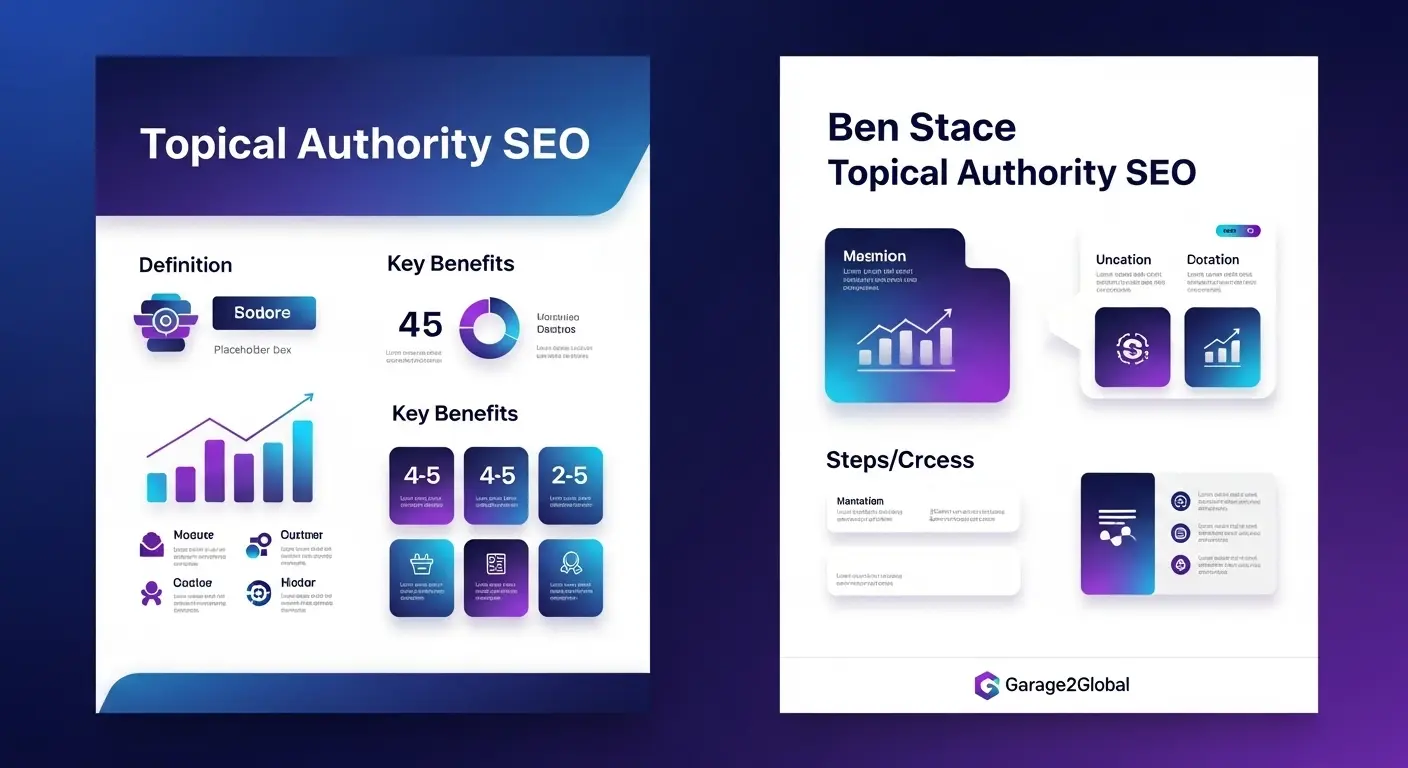 Ben Stace Topical Authority SEO content structure infographic