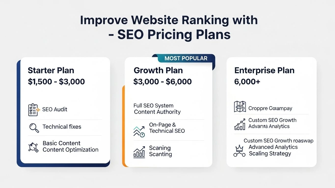 Cost to improve website ranking with Garage2Global
